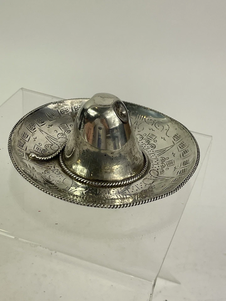 "De colección México Souvenir Plata de Ley Sombrero Plateria Alejo Eagle .925 4""" Foto 3 de 4