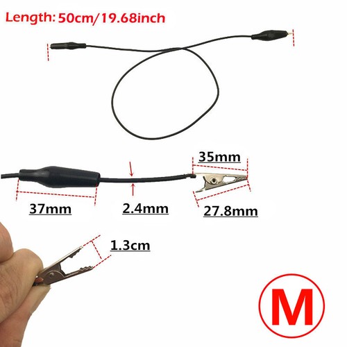 1/5/10 Pcs Alligator Crocodile Clips Electrical Test Jumper Wire Test DIY Leads - Picture 3 of 11