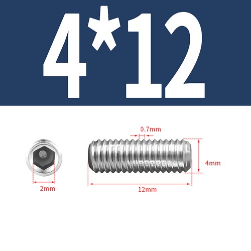 TORNILLOS GROB PUNTO COPA LLAVE ALLEN JUEGO TORNILLOS A2 ACERO INOXIDABLE M2 a M12 - Imagen 45 de 118