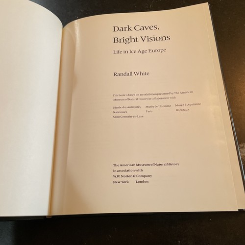 Dark Caves and Bright Visions Randall White 1986 1st Ed. Hardcover w/ DJ Ice Age - Picture 3 of 11