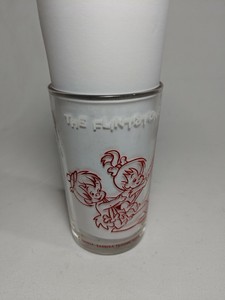 Vintage-1964-Flintstones-Pebbles-Lands-a-Fish-Juice-Glass-Pebbles-Bottom