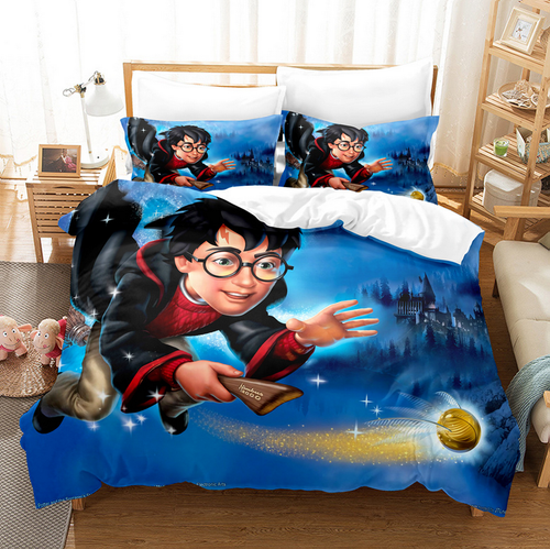 Harry Potter 3D Duvet Quilt Cover Pillowcase Bedding Set Single Double King Gift - Picture 17 of 37