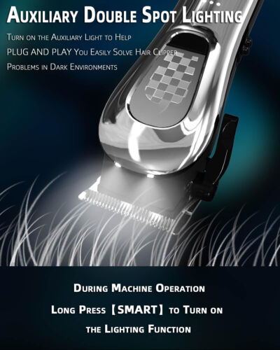 Rechargeable Hair Clippers for Men Cordless&Corded Barber Hair Cutting&Grooming - Picture 3 of 20