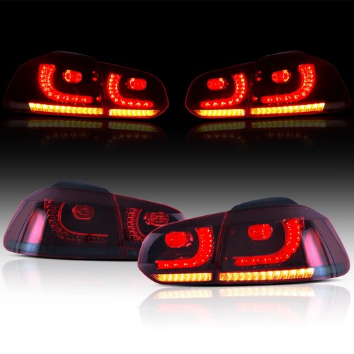 VLAND LED Rückleuchten Für VW GOLF MK 6 GTI R 2008-13 Rot Geraucht Bremsleuchten - Bild 1 von 11