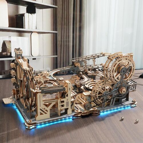 ROKR 3D Puzzle Wood Spaceport Marble Night City with Linkage Model Gift Adults - Picture 5 of 21