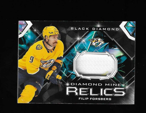 FILIP FORSBERG 2023-24 SCHWARZ DIAMANT MINE RELIKTE TRIKOT AUFNÄHER WEISS - Bild 2 von 3