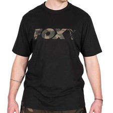 Fox Black / Camo Logo T-Shirt - Angelshirt, Bekleidung, Kleidung, T-Shirt, Shirt