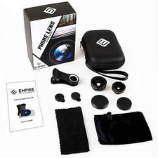 Cell Phone Camera Lens Kit Clip-On 3 in 1 Fisheye Lens, Wide Angle Lens