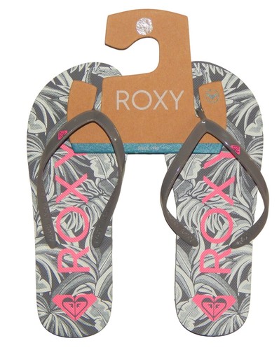 ROXY MELON III Flip Flops Floral Thongs Pool Sandals NWT Ladies Women's Size 10 - Picture 1 of 2