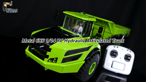 1:14 6WD Metall Hydraulisch RC Heben Knicklenker Dumper Motor ESC Sound Lichter - Video 1 von 1