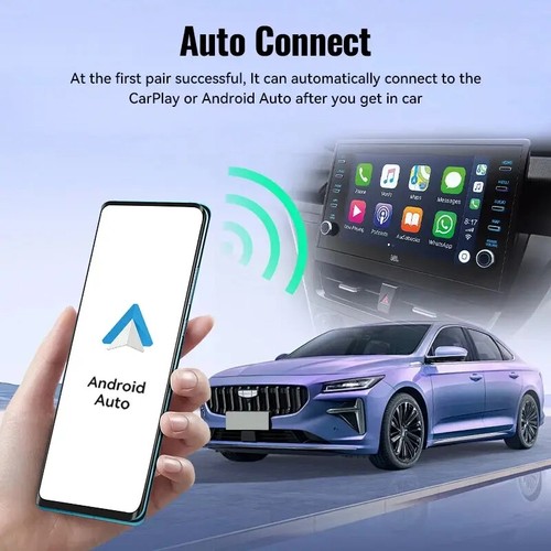 NEW Wireless Carplay Android Auto Wireless Adapter Smart Mini Box Plug Play WIFI - Picture 6 of 7