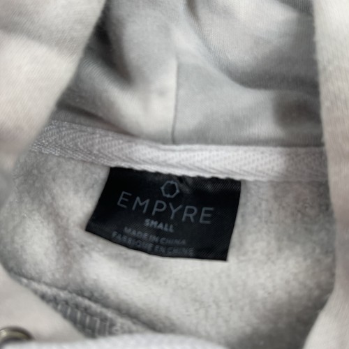 Empyre Mujer Pequeña Sudadera con Capucha Corbata Tinte Gris Blanco Rosas - Imagen 3 de 8