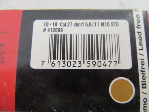 Hilti 412689 BROWN DX Cartridge 6.8/11 M10 STD .27 Cal Short 100 (10x10) - Picture 3 of 3