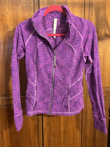Lululemon Womens Jacket 8 Hustle In Your Bustle Zip Up Jacquars Space Dye Viole