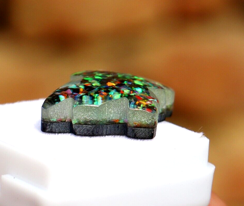 Black Opal Butterfly Shape Certified Best Loose Gemstone 14.10 Ct Multi color - Afbeelding 5 van 9