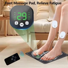 Electric Foot Massage Pad, Muscle Stimulator Foot Mat, Rechargeable Foldable
