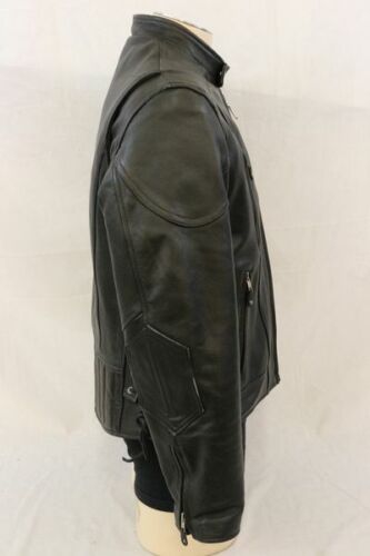CHAQUETA DE MOTOCICLETA WILSONS CUERO XXL NEGRA ABIERTA DE CARRETERA CON REVESTIMIENTO AISLADO - Imagen 3 de 13