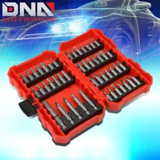 42PCS CARBON STEEL SCREWDRIVER INSERT SECURITY BIT 6.35 BITS SET W/EXTENSION BAR