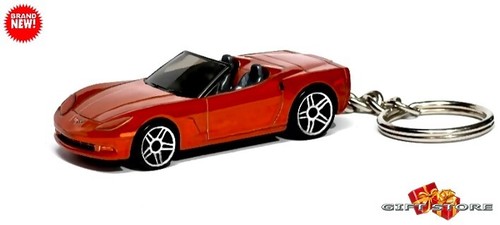 🎁🎄🎅🆕 RARE CUSTOM KEYCHAIN SUNSET ORANGE CHEVY CORVETTE C6 ❤️GREAT GIFT❤️🎄🎁 - Picture 4 of 16