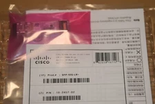 New Sealed Cisco SFP-10G-LR 10GBASE-LR SFP Plug-in Transceiver Module