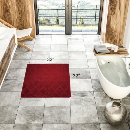 Machine Washable Bath/Kitchen Mat Trellis Design image