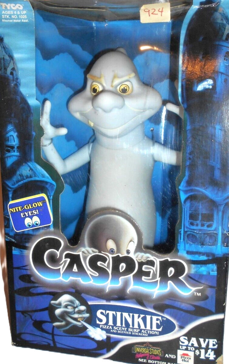 10 inch CASPER the friendly ghost STINKIE Pizza scent burp action