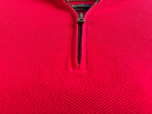 Polo Ralph Lauren Sweater Mens XLarge Red 1/4 Zip Pima Cotton Pullover XL - Picture 3 of 8