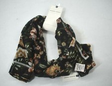 Melrose  Market Womens Artful Floral Print Woven Scarf Boho Lightweight OS