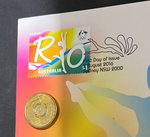 (235) Olympic Games in Rio de Janeiro maxicard + Rio Paralympic $ 2.00 coin - Picture 2 of 3