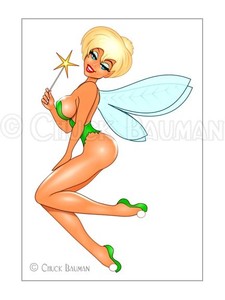 Fridge Magnet Jeannie cartoon genie pin-up girl art beer bar art decor