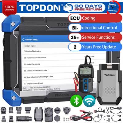 2026 TOPDON Phoenix LITE 2 OBD2 Scanner Car Diagnostic Tool ECU Coding TPMS