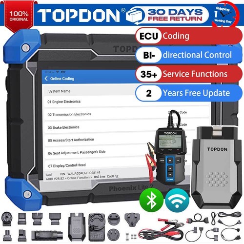 TOPDON Phoenix Plus Bi-Directional Scan Tool Supports Topology ECU Coding FCA AutoAuth - View #13