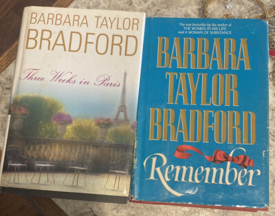 Remember, Three Weeks in Paris Lot Of 2 / Hard Cover Barbara Taylor Bradford