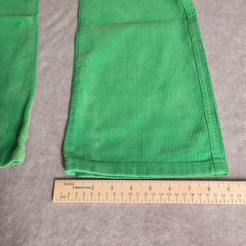 Polo Ralph Lauren Corduroy Cotton Pants Midrise Bootcut Womens 2 Lime Green VTG - Picture 9 of 11