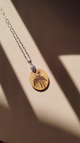 Karkanosh Spirit Pendant with Amethyst and Surgical Steel Chain - Picture 3 of 6