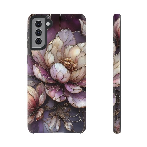 Magnolia Flower Phone Case, Faux Mother of Pearl Floral Cover | X160 - 第 252/271 張圖片