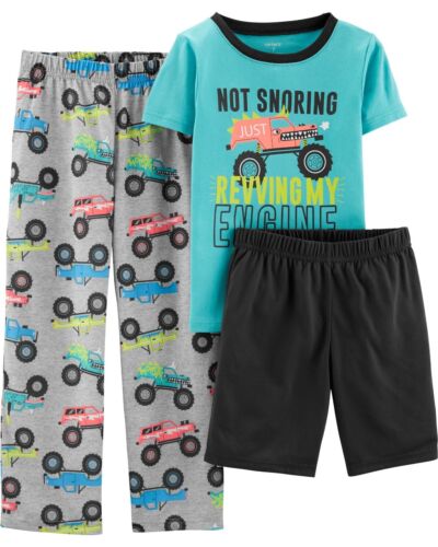 CARTER'S Big Boys 12 Monster Truck 3-Pc Pajama Set NWT - Picture 4 of 4