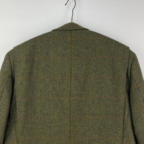 Hucklecote Tweed Jacket Mens 40R Green Check Norfolk Country Hunting Shooting - Picture 6 of 16