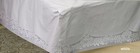 Creative Linens Battenburg Lace Bedskirt Dust Ruffle TWIN White 100% Cotton