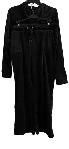 Bebe 2-piece Junior Set Top Zip Up& Pants Black/Silver Color Logo NWT - Picture 2 of 20