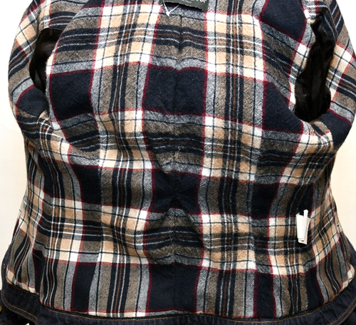 Dolce & Gabbana  Plaid Wool FlannelLined Denim Jean Jacket Dark BlueSz 38 - Picture 12 of 12