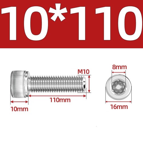 316 Edelstahl Zylinderschrauben Innensechskant Innensechskant DIN912 M10 M12 M16 M24 - Bild 29 von 158