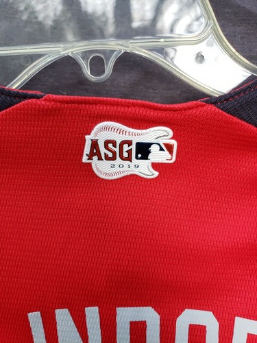 Majestic Francisco Lindor American League Youth Red 2019 MLB All-Star Game nwt - Picture 6 of 7
