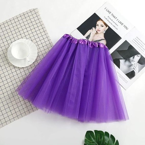 Retro 80s Tutu Skirt Women Girl Fancy Dress Lady Dancewear Hen Party Costume - Picture 49 of 49