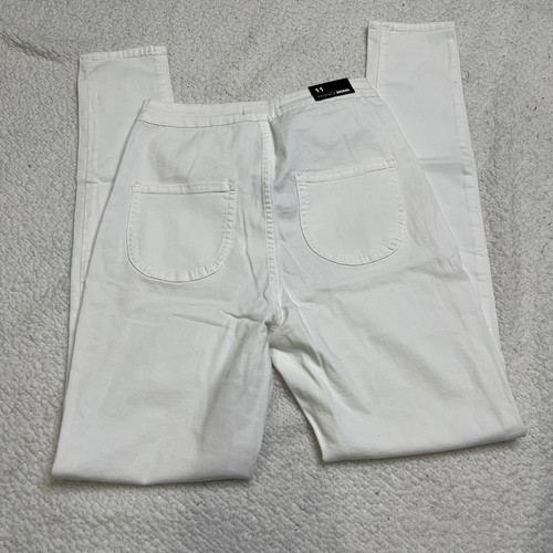 Fashion Nova Super High Waist Denim Skinnies weiß Damengröße 11 " - Bild 5 von 8