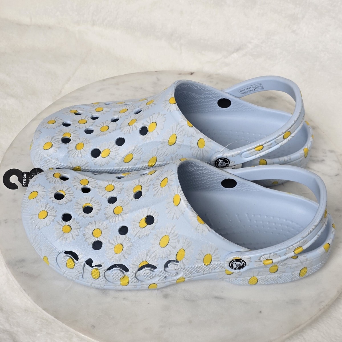 Crocs Baya Floral Clogs Men Size 13 Blue Yellow Lightweight Comfort Slip On Crocs Baya Floral Clogs Men Size 13 Blue | Mercari main image 4