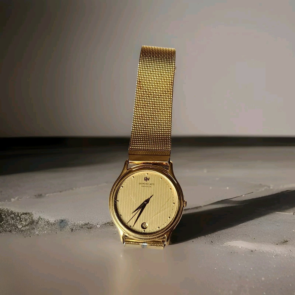 Men's 18K Gold Electroplated Watch RAYMOND WEIL 5600 | eBay