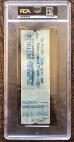 Kareem Abdul Jabbar & Magic Signed 1982 NBA FINALS Clinch GAME 6 TICKET PSA 10 - Picture 6 of 6