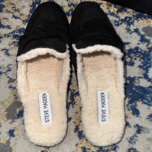 Steve Madden Moccasin Size 6 Suede Fur - Picture 2 of 5