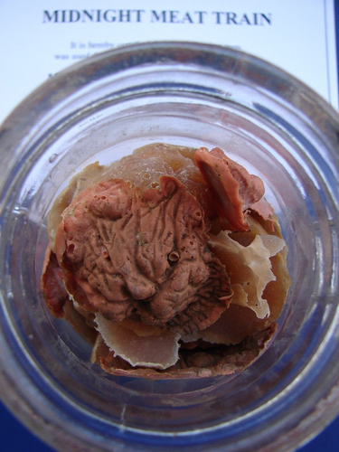 MIDNIGHT MEAT TRAIN Screen Used Prop Jar skin Shavings Clive Barker HELLRAISER - Picture 13 of 14